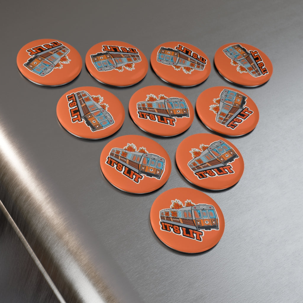 Orange Line - It's LIT Round Button Magnet – JPsticks