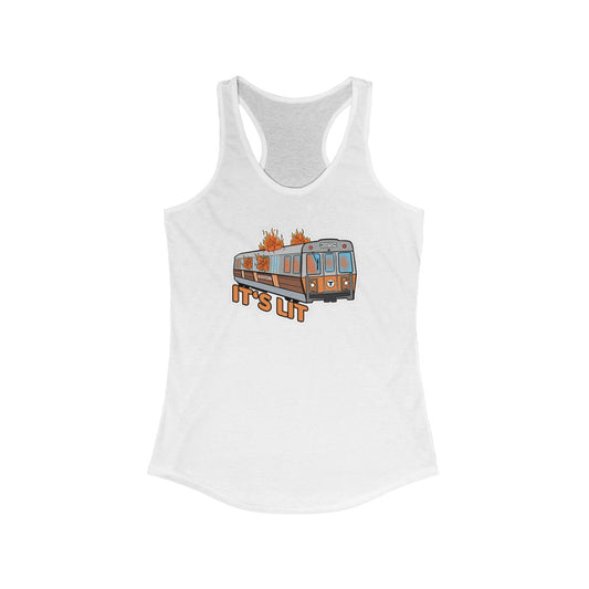 Orange Line - It's LIT Women's Ideal Racerback Tank