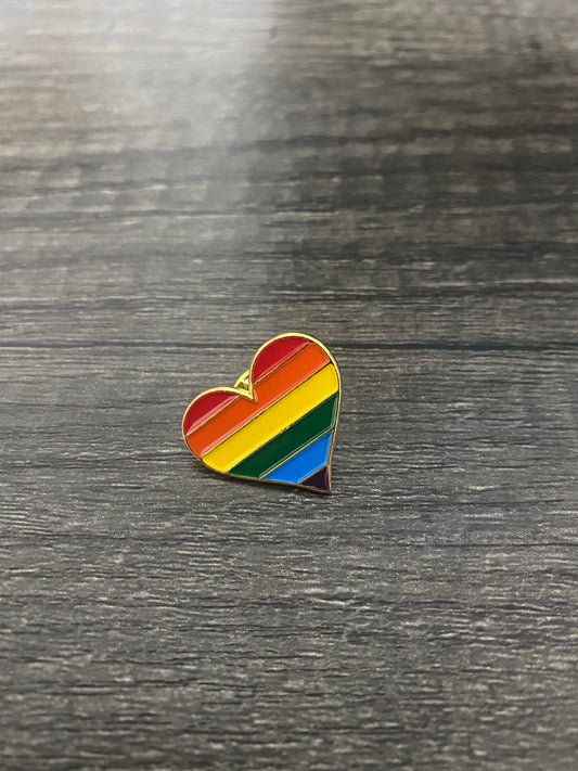 🌈 Pride heart enamel pin 🌈